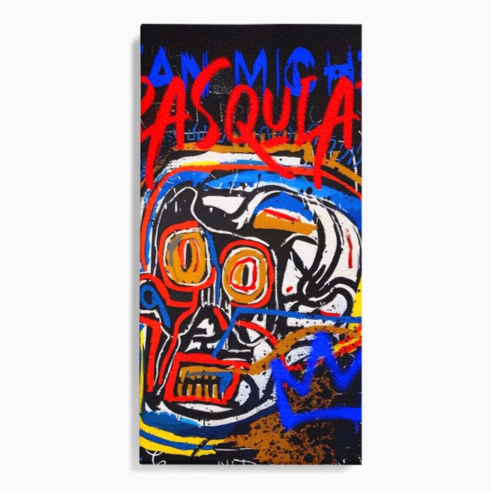 Tablou canvas cu tablou canvas cu portret stil graffiti, fara rama, pe sasiu de lemn